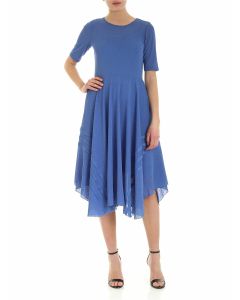 Cosmic knee-length dress in blue