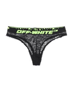 Lace Briefs With Logo Band