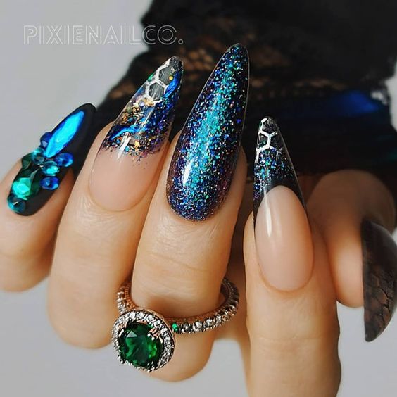 Galaxy nails for a whimsical look 