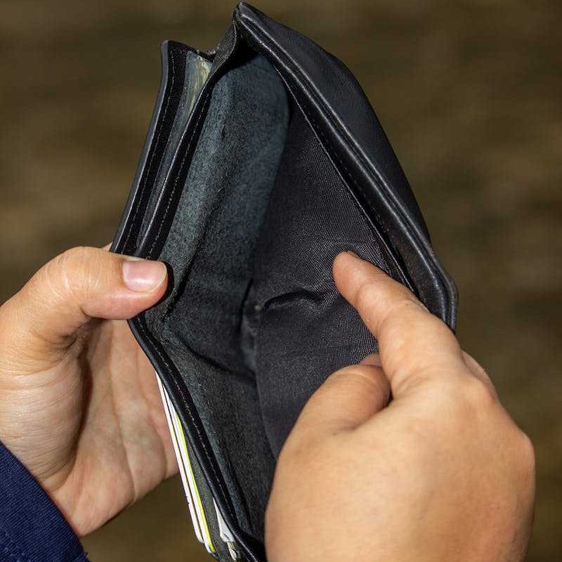 Empty wallet before start cleaning it
