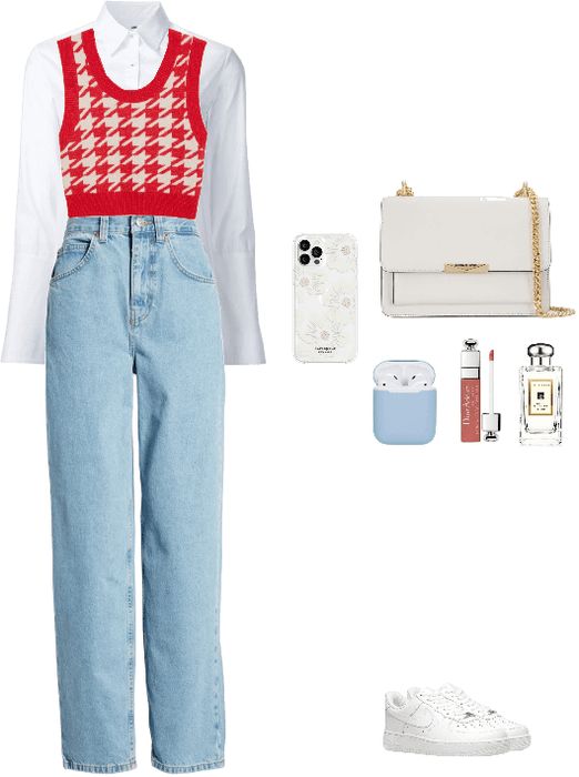 Red & White Winter outfit
