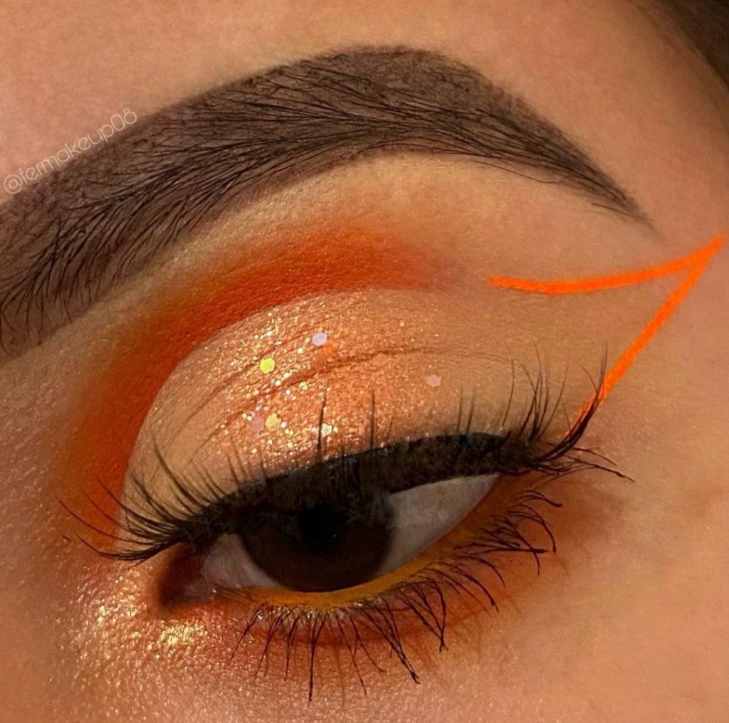 Shimmery orange eyes