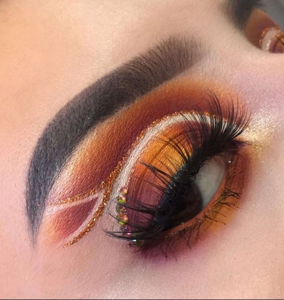 Shimmery sunset eyes