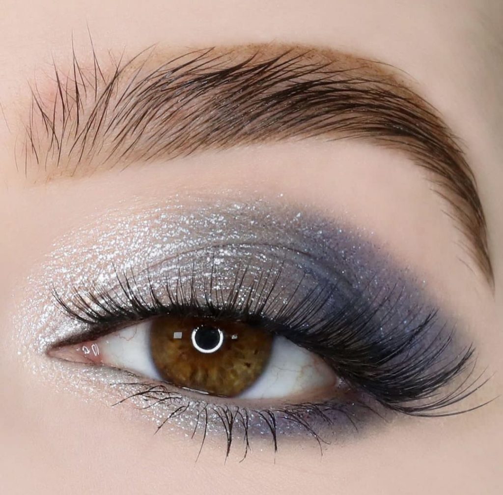 Shimmery silver eyes