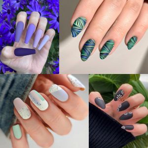Captivating collection of chic matte nail designs.