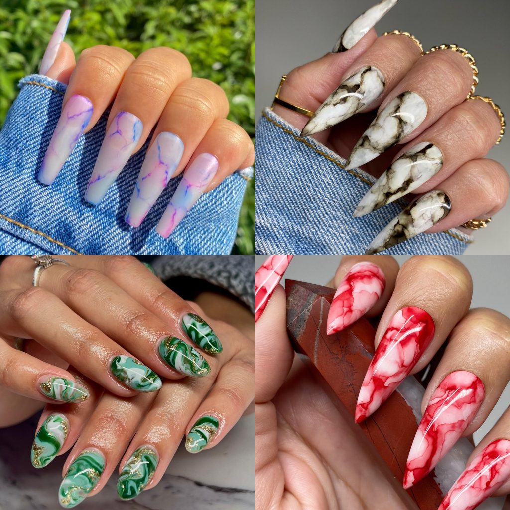 30+ Marble Nail Ideas to Make Your Nails Marble-ous