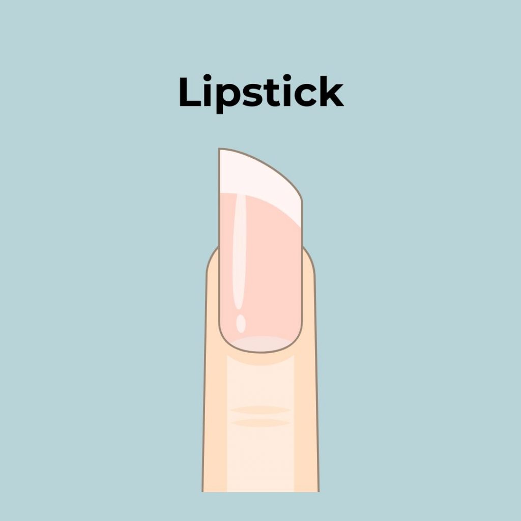 lipstick nail shape