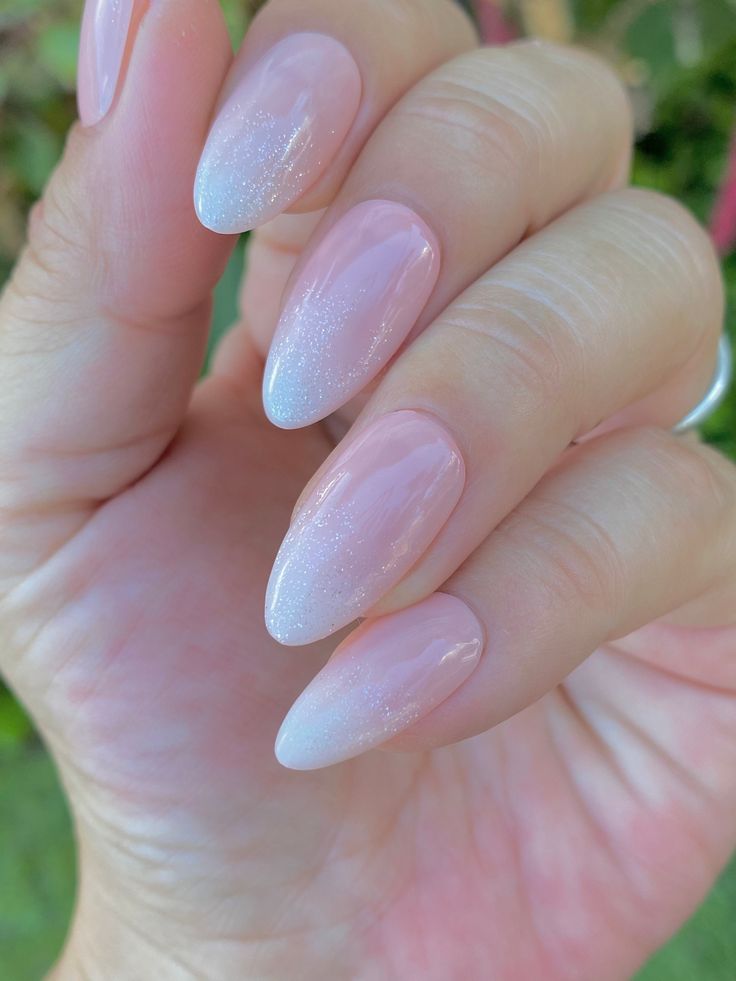 Cherry blossom-inspired ombre nails