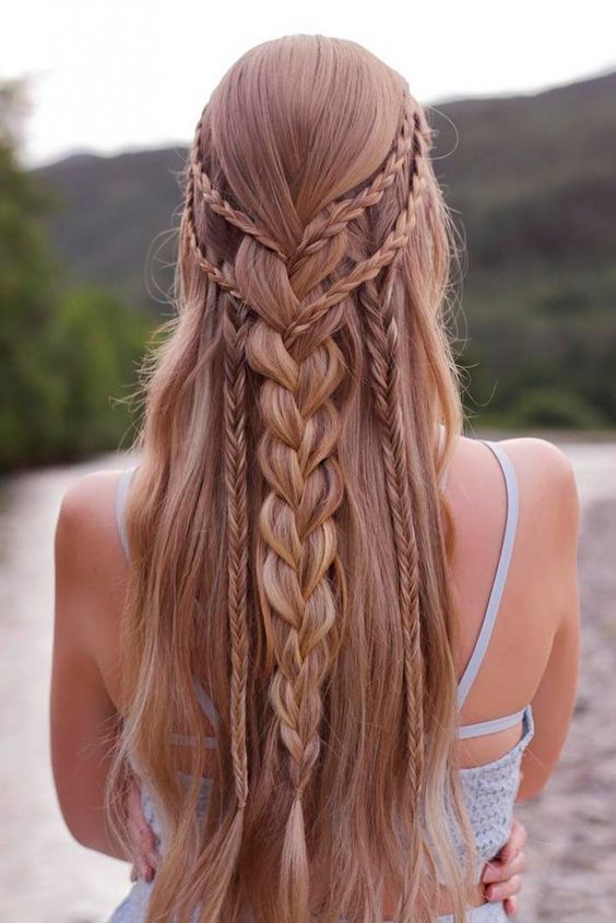 Bohemian fishtail braids