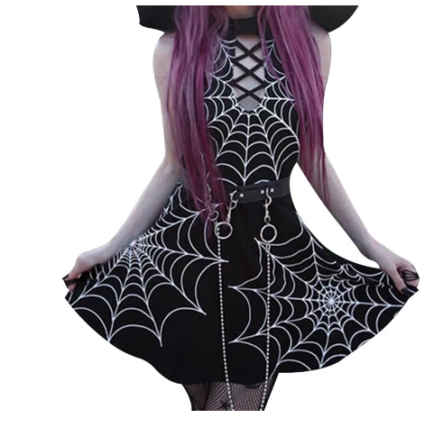 Spider Web Gothic Dress