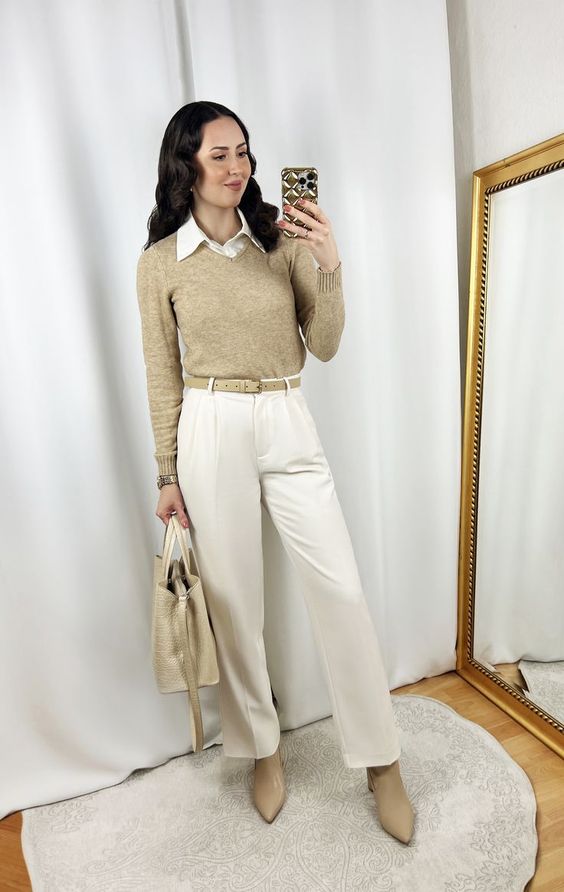 The Beige Sweater Outfit Idea