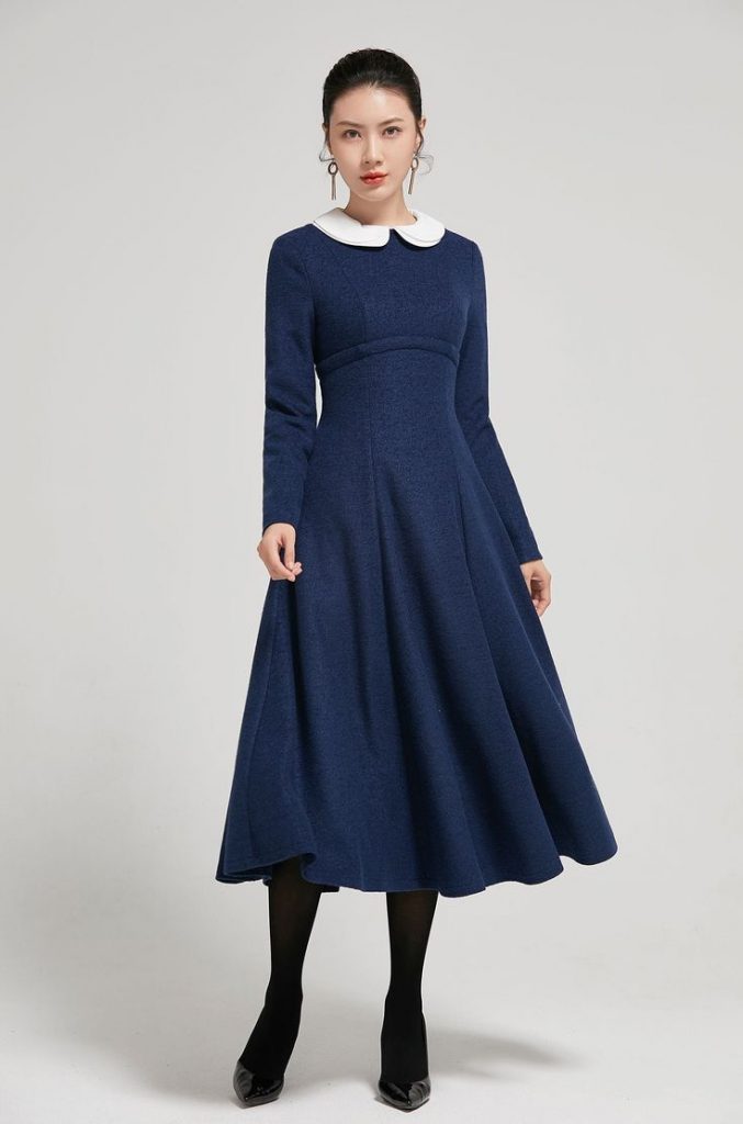 The White-collared Blue Dress