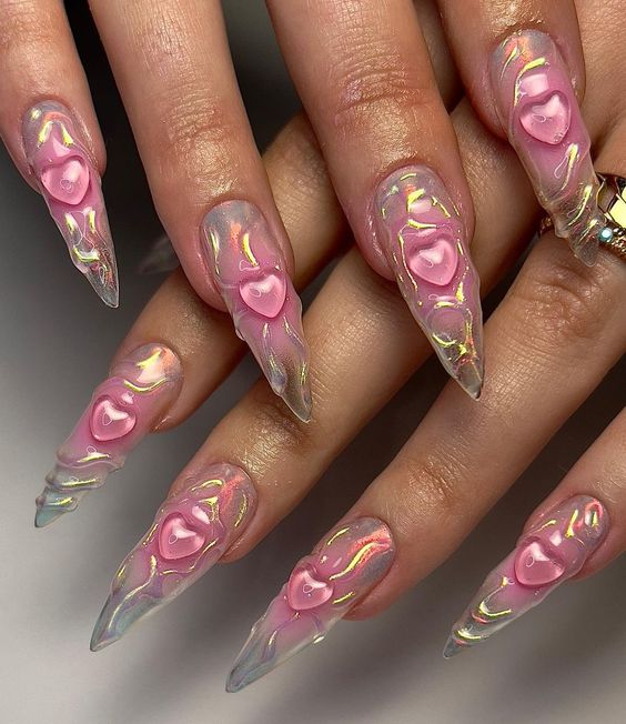 Anniversary Lily, 3D nail art designs by Top Nails, Clarksville TN.-nlmtdanang.com.vn