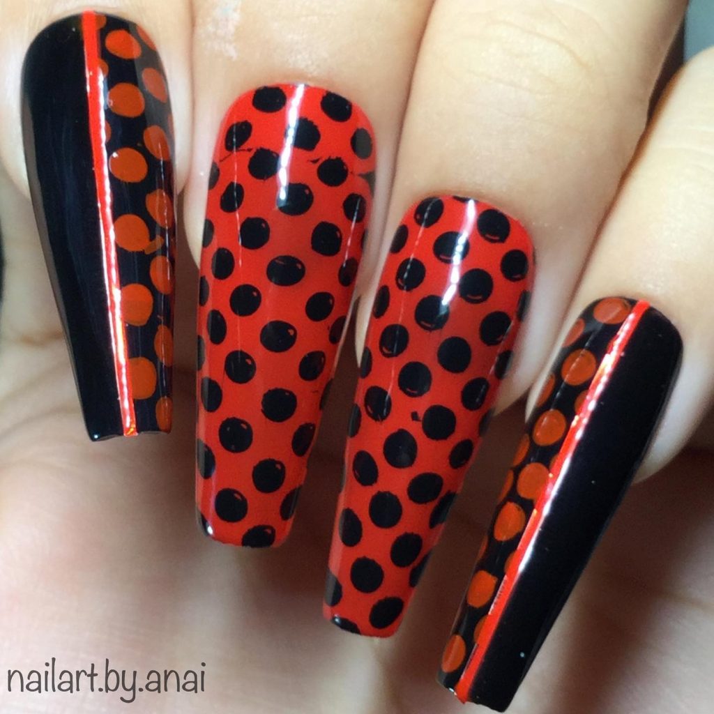 Black and Red Polka Dots