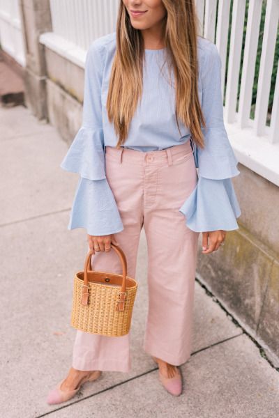 spring/summer fashion with pastel clothes