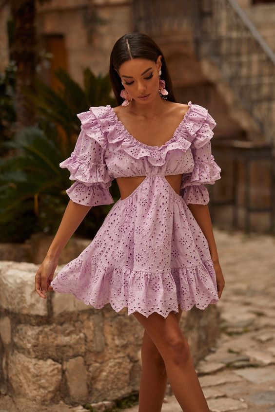 lilac honeymoon dress
