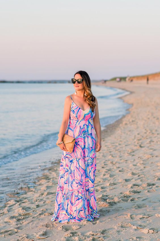 flowy maxi beach dress