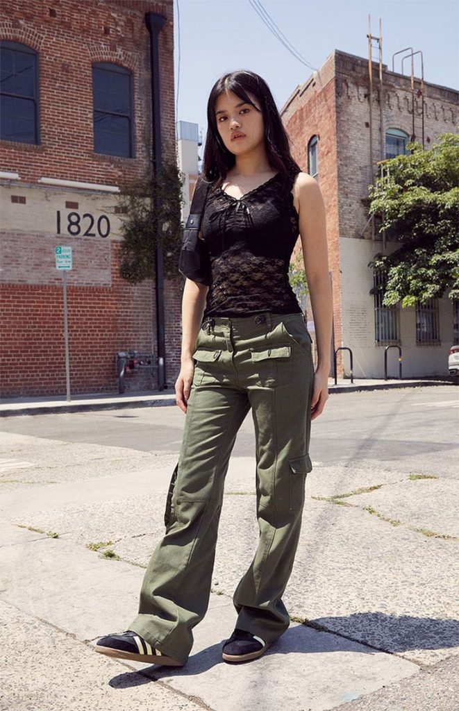 Lacey Tank Top with Cargo Pants