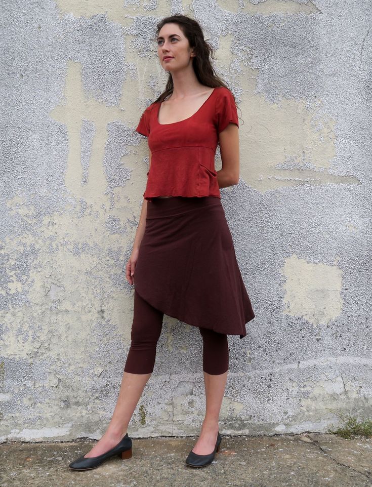 Skirted Leggings with Loose-fitted Top