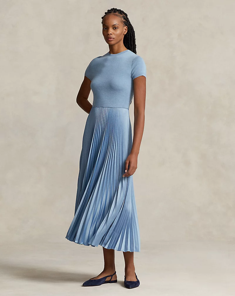 Pleated Midi Dress by Polo Ralph Lauren dresses