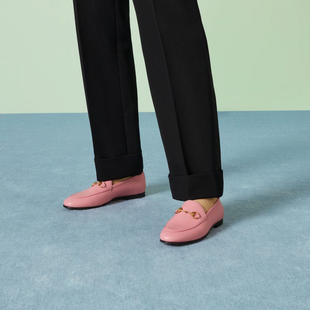 Pink designer slip-on shoe