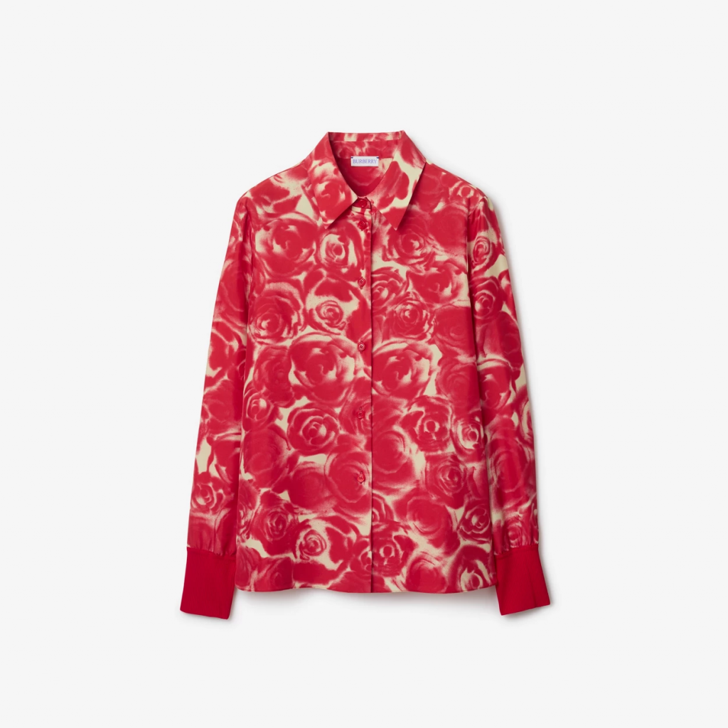 Rose Silk Burberry Shirt