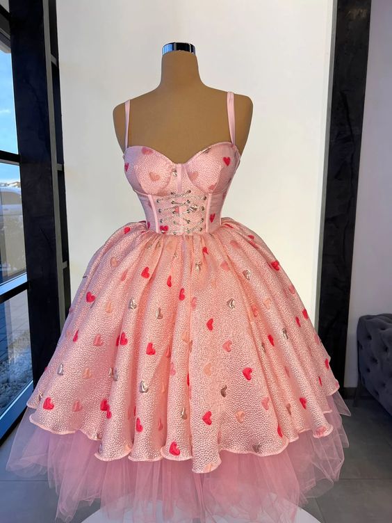 Pink Hearts Barbie Dress