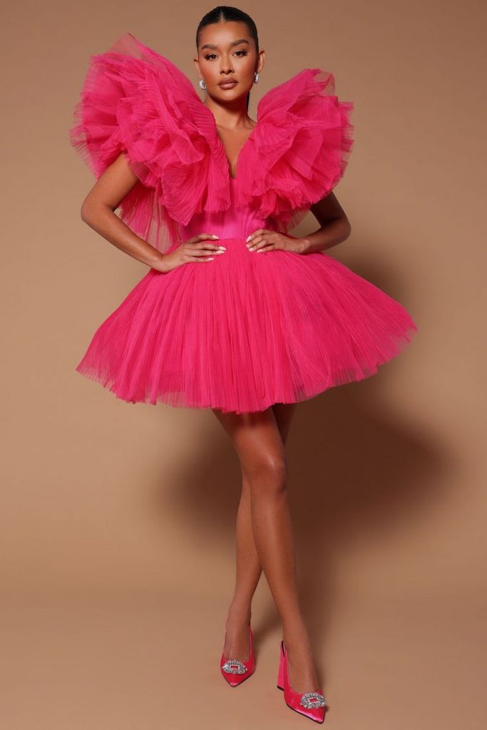 Tulle Pink Mini Barbie Outfit with wings